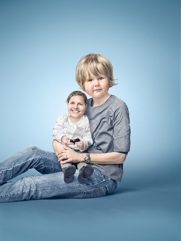 boy holding mom Parents And Children Switched Heads