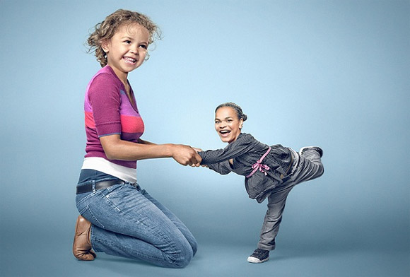 child mom playing Parents And Children Switched Heads